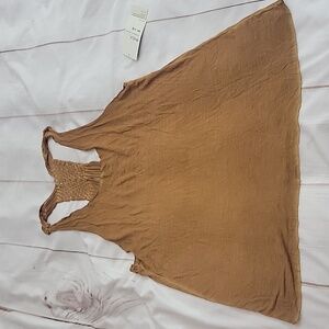 RVCA Forage Racerbank Tank Top size Large Beautiful Braided Detail with Raw Hem